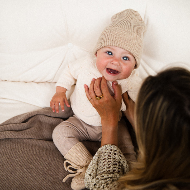 Classic Beanie - Bon Beige & Mixed Grey 2-pack