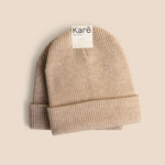 Ribby Beanie - Warm Walnut & Bon Beige 2-pack